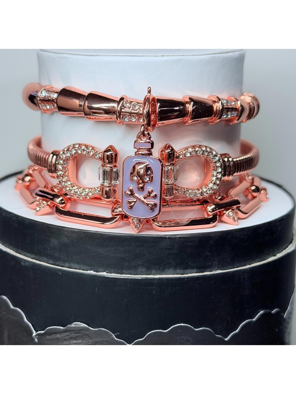 Bomb Party Halloween Stacks "A Grave Glow" Poison / Potion Bottle Rose Gold
